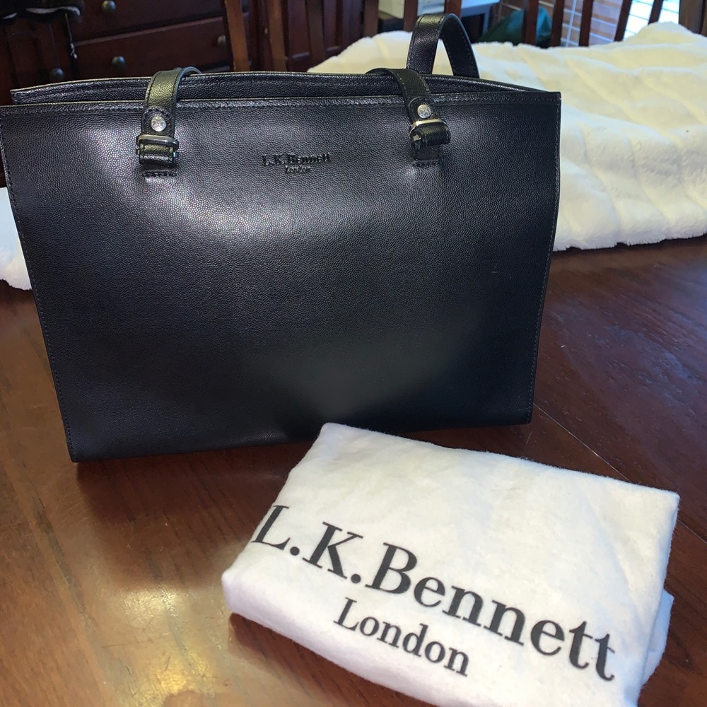 L.K. Bennett London Leather Black TT/Karen Purse